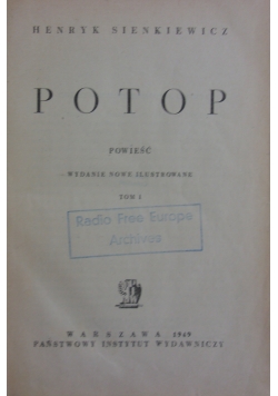 Potop, Tom I-III, 1949r.