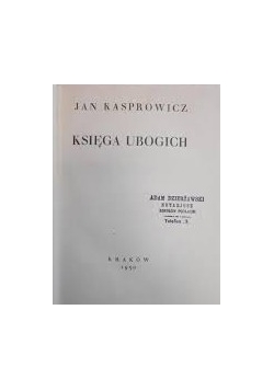 Księga ubogich, 1930r.