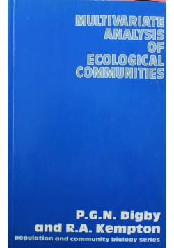 Multivariate analysis of ecological communities