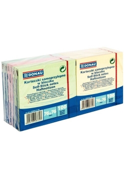 Bloczek samoprzylepny 76x76 Donau mix kolorów 12/100 kartek
