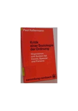 Kritik einer Soziologie der Ordnung