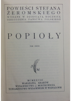 Popioły Tom II, 1928 r.