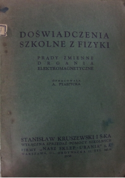 Doświadczenia szkolne z fizyki, 1938 r.