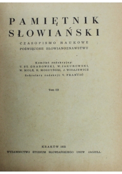 Pamiętnik Słowiański Tom 3