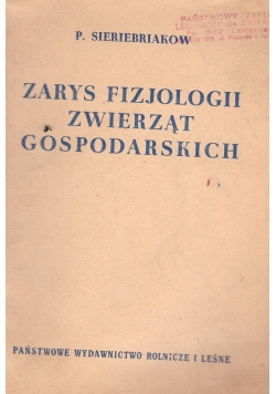 Zarys Fizjologii Zwierząt Gospodarskich