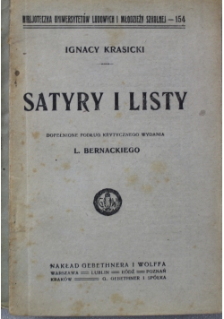 Satyry i listy 1925 r