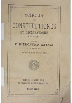 Scholia in Constitutiones, 1883r.