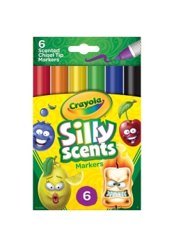 Markery ze ściętą końcówką 6 sztuk