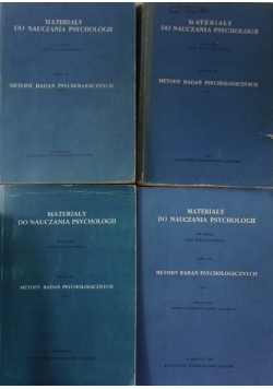 Materiały do nauczania psychologii, Tom od 1 do 4