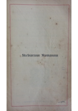 Brebiarium Romanum , około 1928 r.