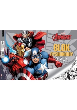 Blok rysunkowy biały A4 Avengers 20 kartek z pierwszą stroną do kolorowania 10 sztuk