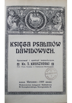 Księgarnia Psalmów Dawidowych  1909 r.