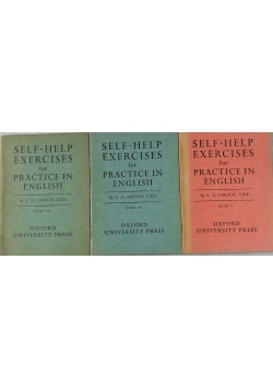 Self-Help exercises for practice in english, zestaw 3 tomów