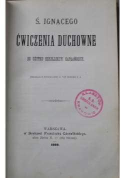 Ćwiczenia duchowe 1889 r