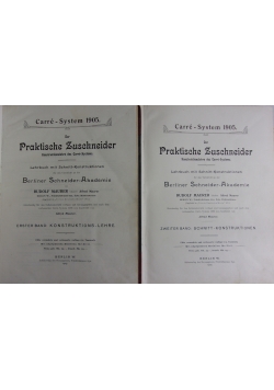 Praktische Zuschneider, Tom 1 i 2, 1905 r.