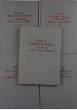 Proces Romualda Traugutta i członków Rządu Narodowego, tom I-IV,zestaw 5 książek