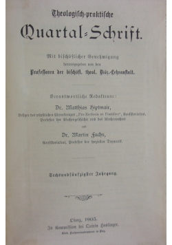 Theologisch-praktische Quartalschrift, 1901 r.