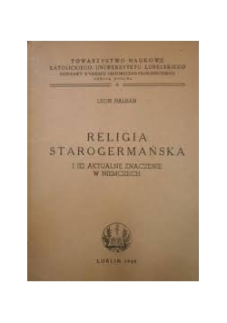Religia Starogermańska ,1949 r.