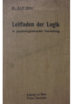 Leitfaden der Logik, 1915r.