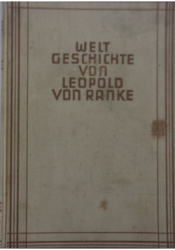 Welt geschichte von Leopold von Ranke, 1930 r.