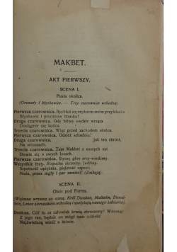 Makbet, 1922r.