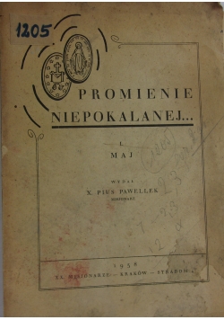 Promienie niepokalanej..., 1938r.