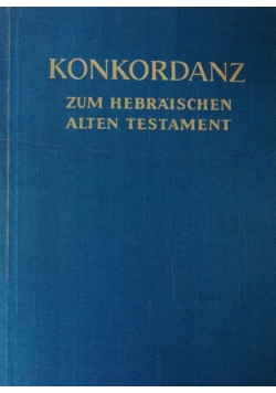 Konkordanz zum hebraischen alten testament
