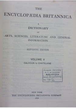 Encyclopedia britannica, 1910 r.