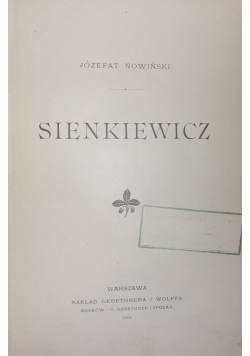 Sienkiewicz, 1901r.