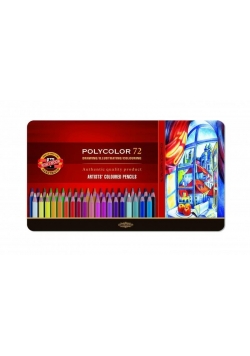 Kredki Polycolor 72 kolory opakowanie metalowe