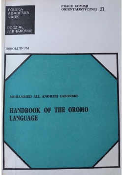 Handbook of the oromo language