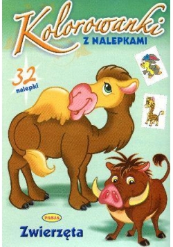 Kolorowanki z nalepkami. Zwierzęta