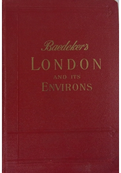 Baedeker's London and its Environs, 1930 r.