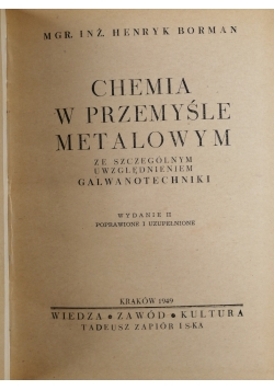 Chemia w przemyśle metalowym, 1949 r.