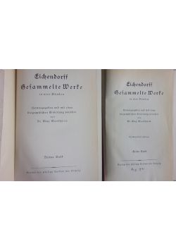 Eichendorff Befammelte Were II tomy  1941 r.