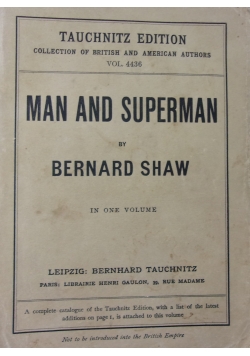 Man and superman,1913r