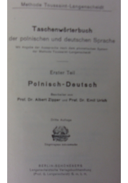 Taschenworterbuch der polnischen und deutschen Sprache, 1920 r.