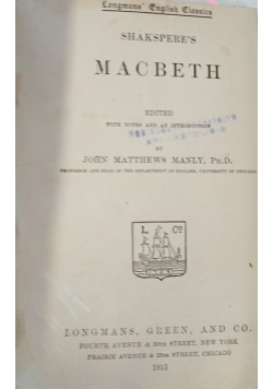 Macbeth, 1915 r.