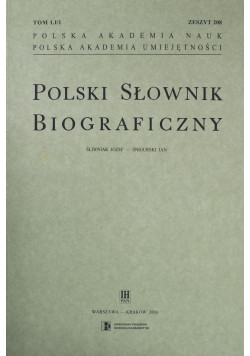 Polski Słownik Biograficzny zeszyt 203
