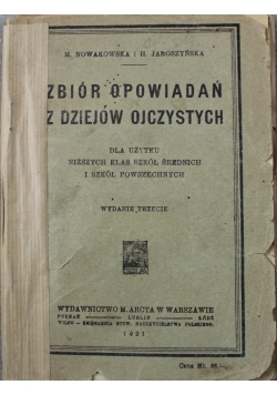 Zbiór opowiadań z dziejów ojczystych 1921 r.