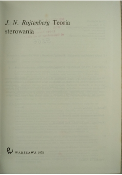J.N.Rojtenberg Teoria sterowania