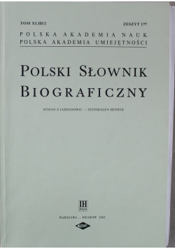 Polski słownik biograficzny zeszyt 177
