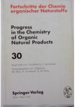 Progress in the Chemistry of Organic Natural Product 30