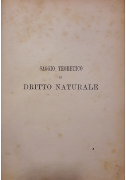 Dritto Naturale, 1833r.