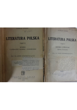 Literatura Polska ,Cz.I,II,1938r.