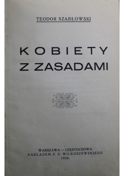 Kobiety z zasadami 1926 r