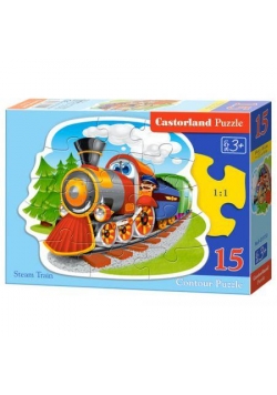 Puzzle konturowe 15 - Pociąg parowy CASTOR