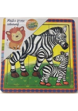 Puzzle drewniane małe Zebry
