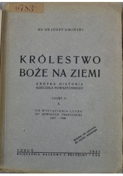 Królestwo Boże na ziemii krótka historia Kościoła  Powszechnego