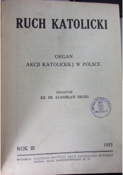 Ruch Katolicki ,1933r.